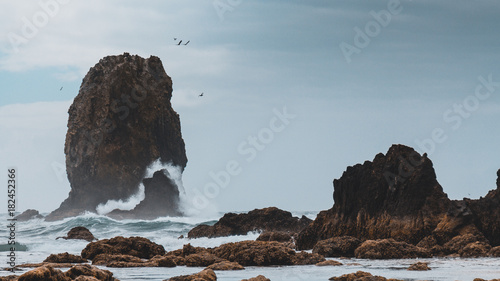 Waves Crashing at Cannon Beach