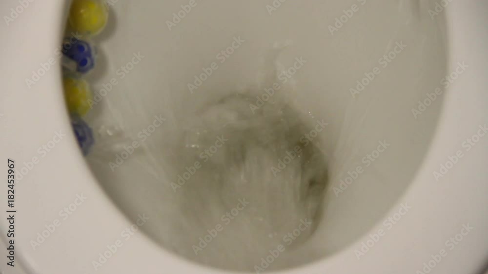 Flushing water in the toilet Flushing water in the toilet