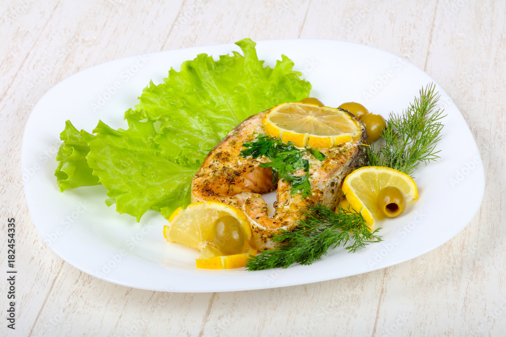 Baked salmon steak Baked salmon steak