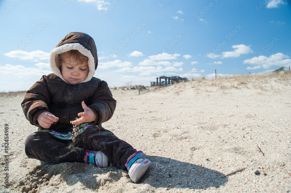 Baby roams the beach #03