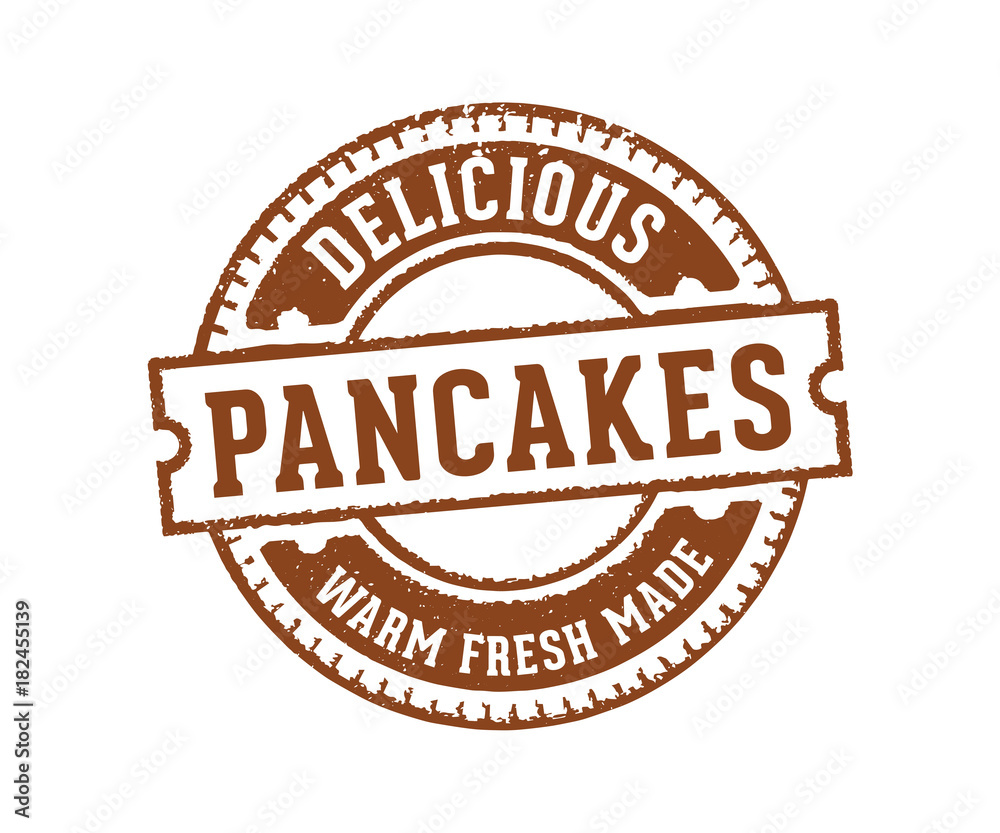 pancakes sign label stamp quality
