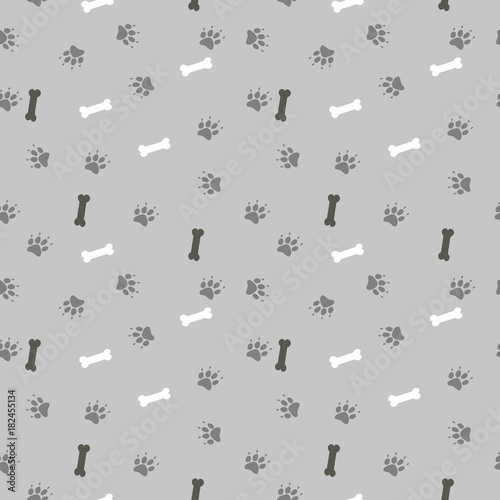 Vector seamless pattern with cat footprints. Can be used for wallpaper  web page background  surface textures.