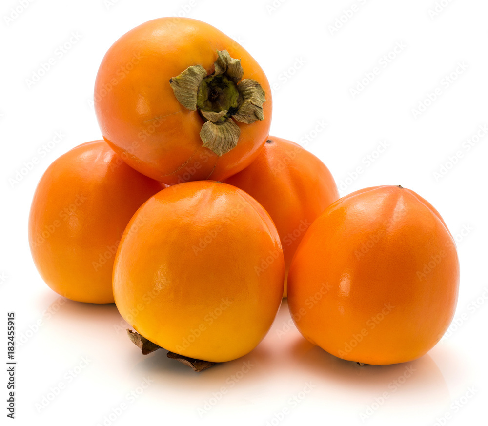 Persimmon Sharon isolated on white background. Persimmon Sharon isolated on white background.
