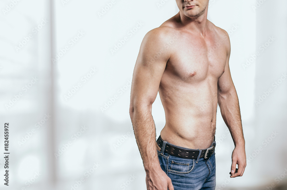 Fototapeta premium Muscular bare-chested man
