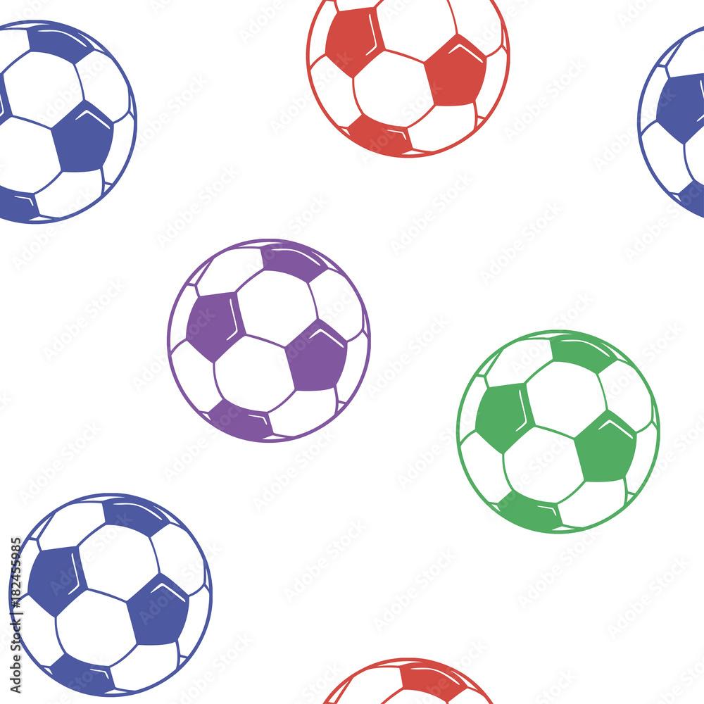 Seamless pattern with soccer balls vector. Seamless pattern with soccer balls vector.