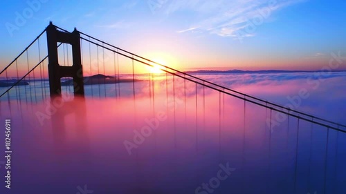 Golden Gate Bridge, sunset beauty cloudscape