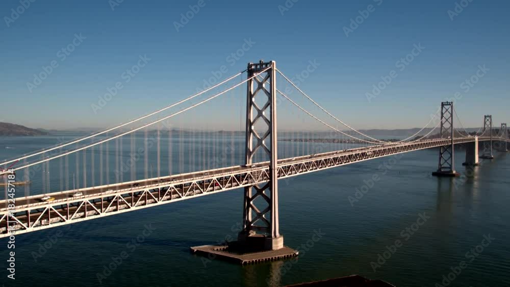 San Francisco–Oakland Bay Bridge, wide aerial San Francisco–Oakland Bay Bridge, wide aerial