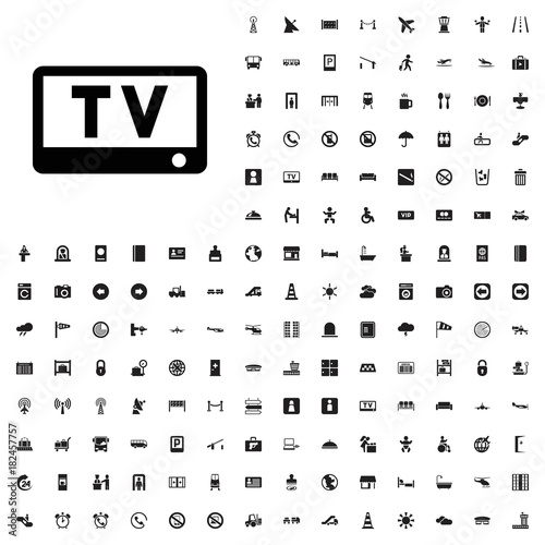 Tv icon illustration. airport icons set for web and mobile.