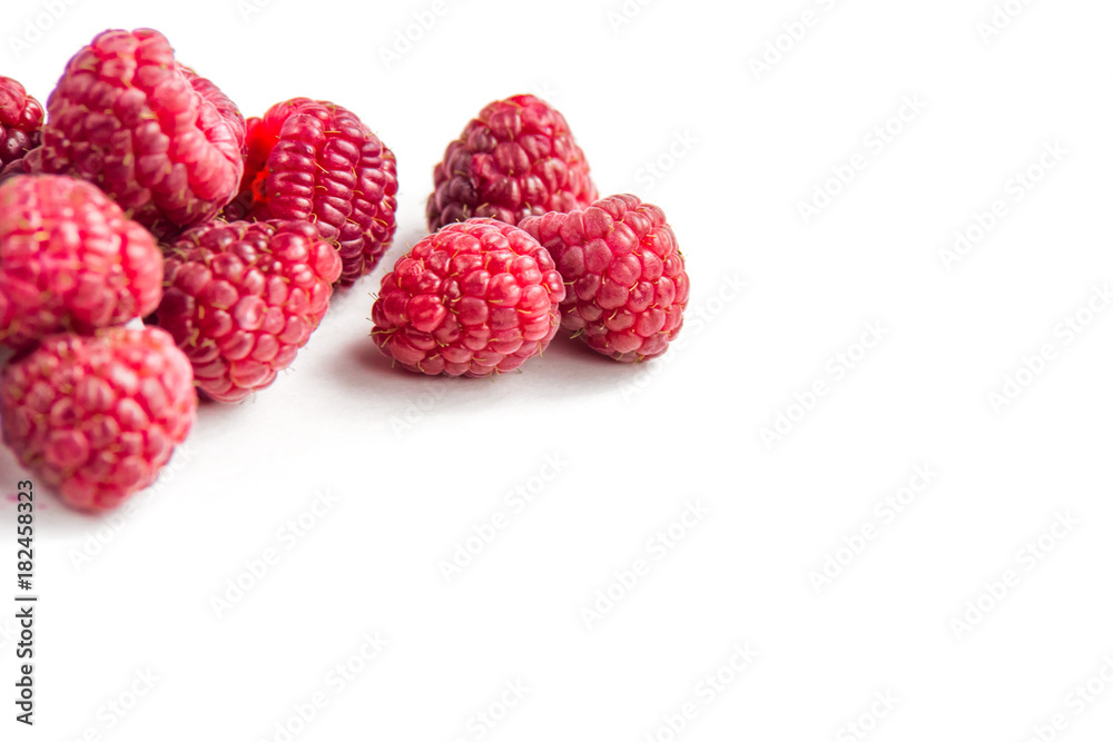no photoshoped 100% natural eco raspberries isolated on white no photoshoped 100% natural eco raspberries isolated on white