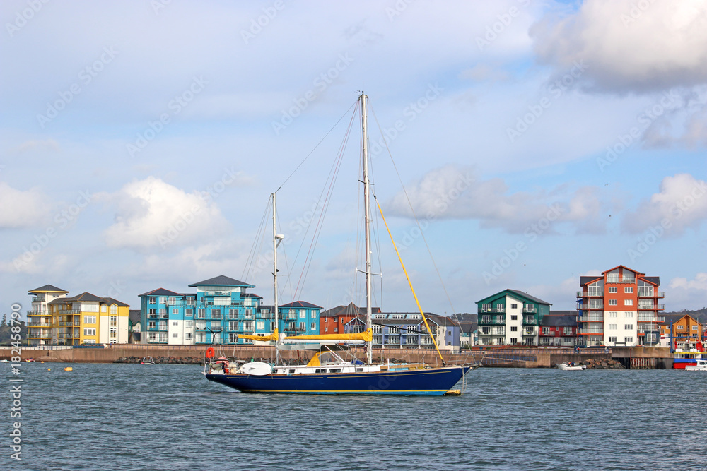 Yacht on the River Exe