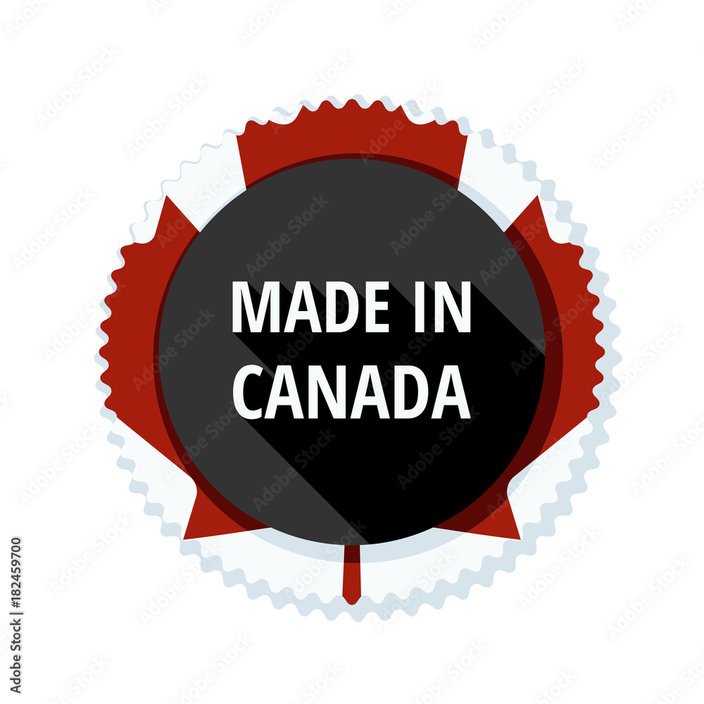 Made in Canada label illustration Made in Canada label illustration