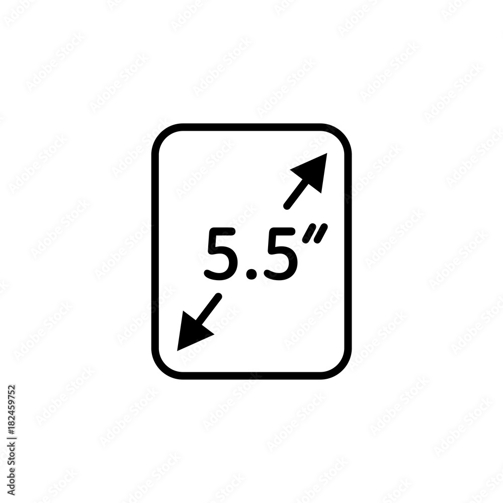 Screen size. Flat vector icon. Simple hardware icon Screen size. Flat vector icon. Simple hardware icon