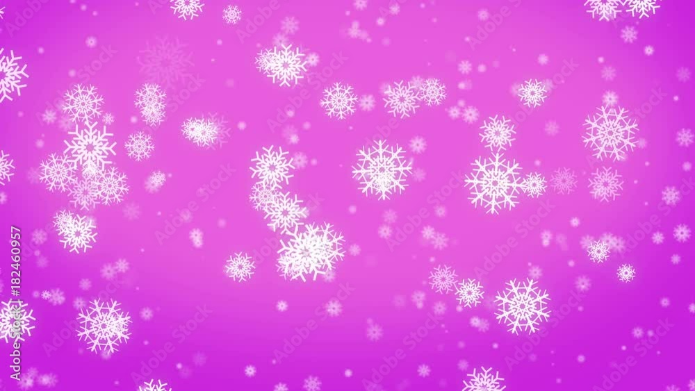 4k christmas motion background, snowfall with white snowflakes pink 4k christmas motion background, snowfall with white snowflakes pink
