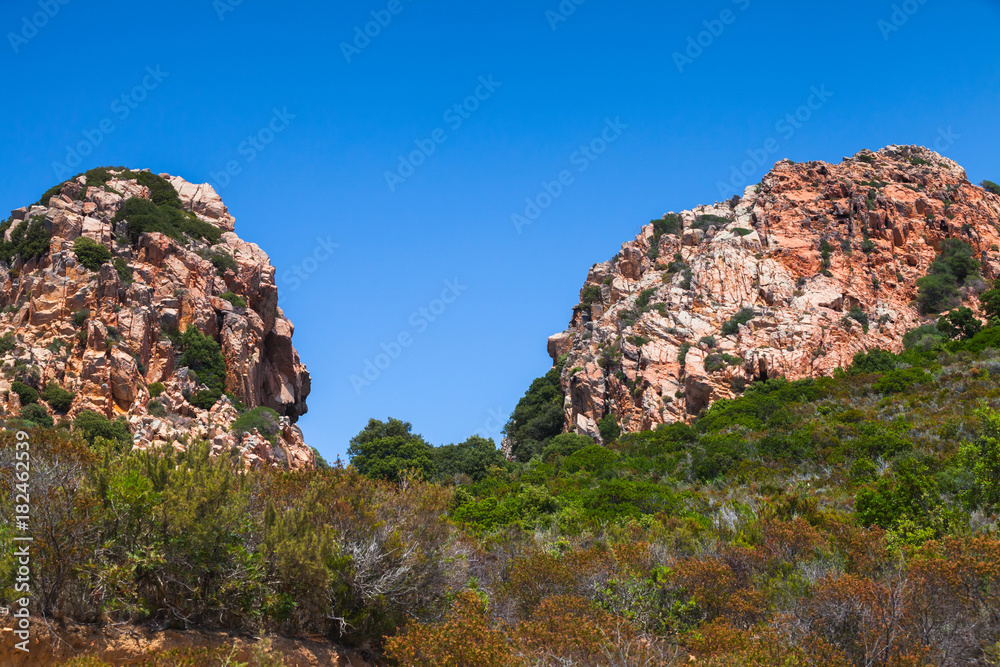 Corsica island, France. Landscape of Piana Corsica island, France. Landscape of Piana