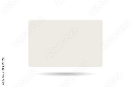 Blank white plastic Bank card, vector illustration.