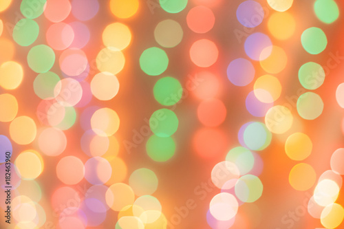 abstract magic background with christmas lights, colorful blurry