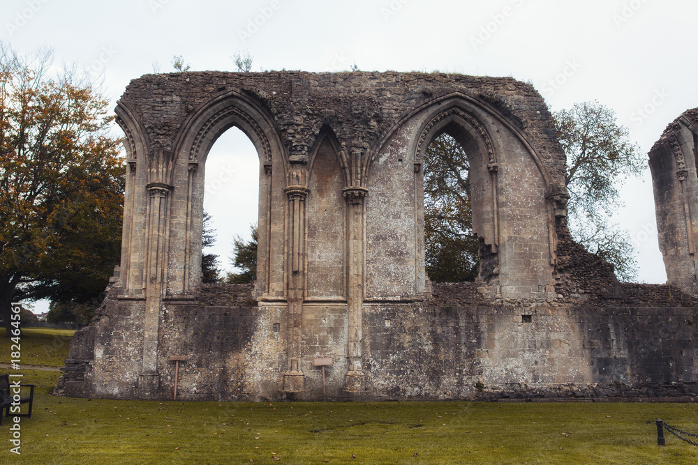Fototapeta premium Ruins of destroyed abbey in England