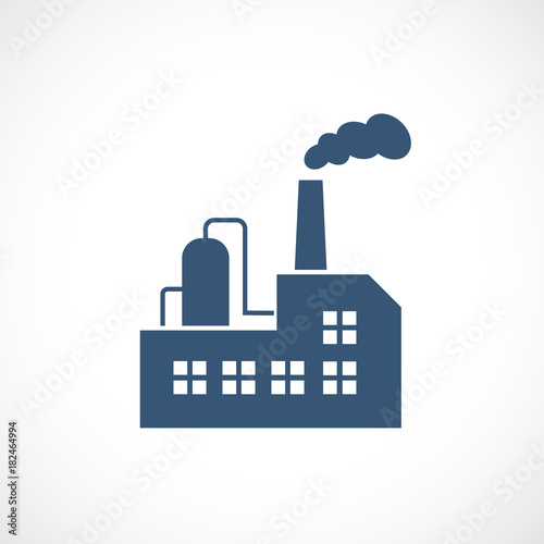 Oil refinery factory vector icon