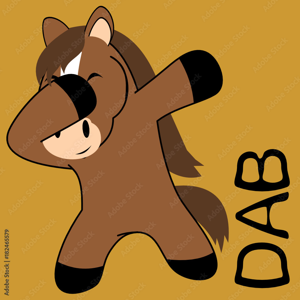 dab dabbing pose horse kid cartoon in vector format very easy to edit Stock  Vector | Adobe Stock