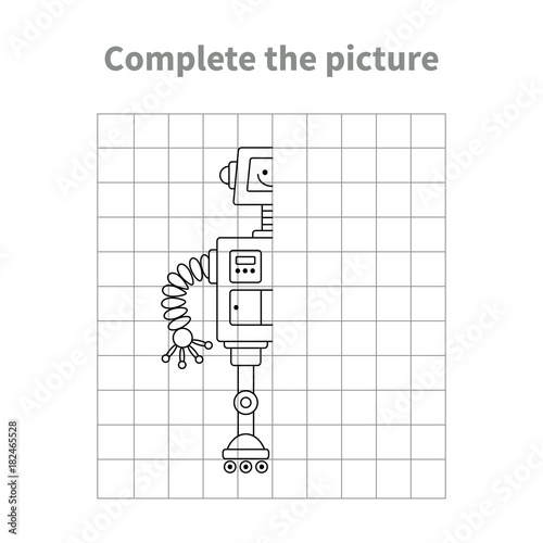 Complete the picture of robot.