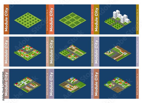 Set of urban areas of modules