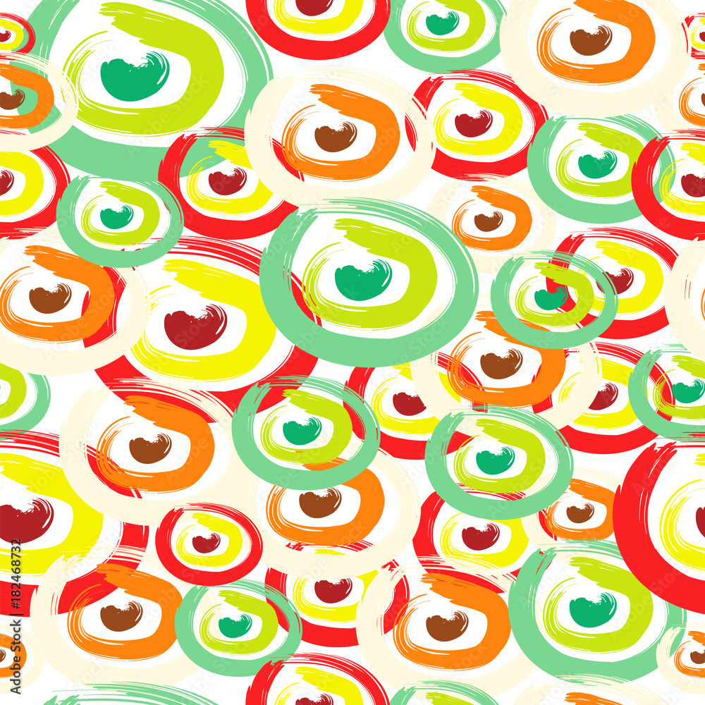 Fototapeta premium seamless pattern with circles in multiple colors vector