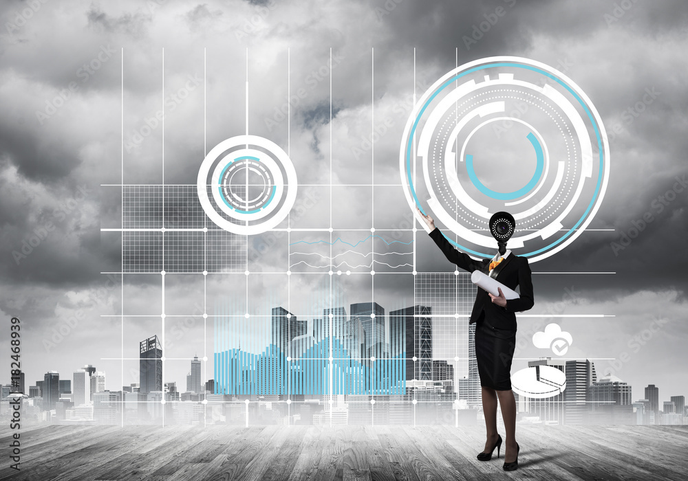 Concept of security and privacy protection with camera headed wo