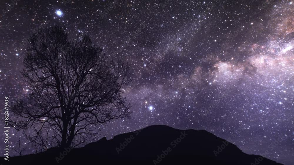 A time lapse of a starry night. Elements of this image furnished by NASA