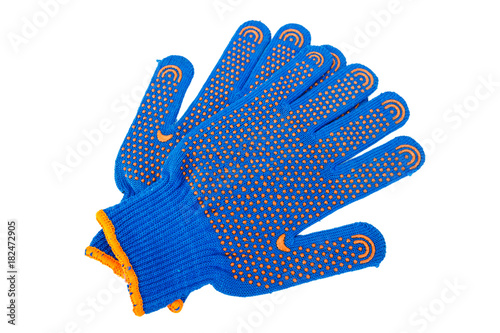 new Work Gloves Isolated On White.