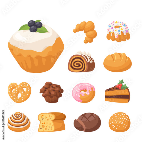 Cookie vector cakes tasty snack delicious chocolate homemade cookie pastry biscuit cakes sweet dessert bakery food illustration