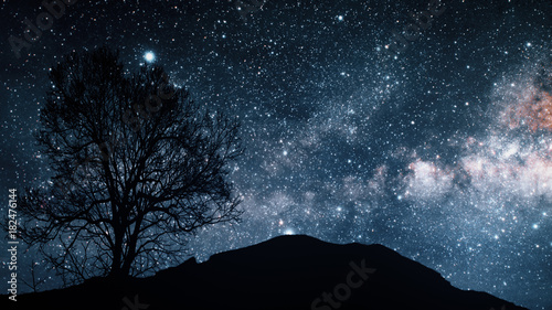 Canvas-taulu A time lapse of a starry night 3d illustration