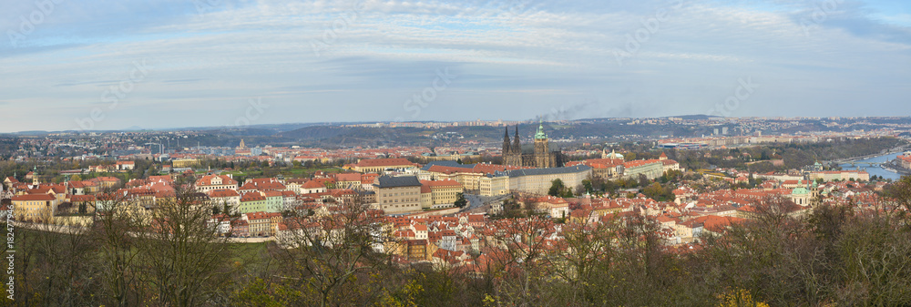 Panorama of Prague from Petrin Hill.