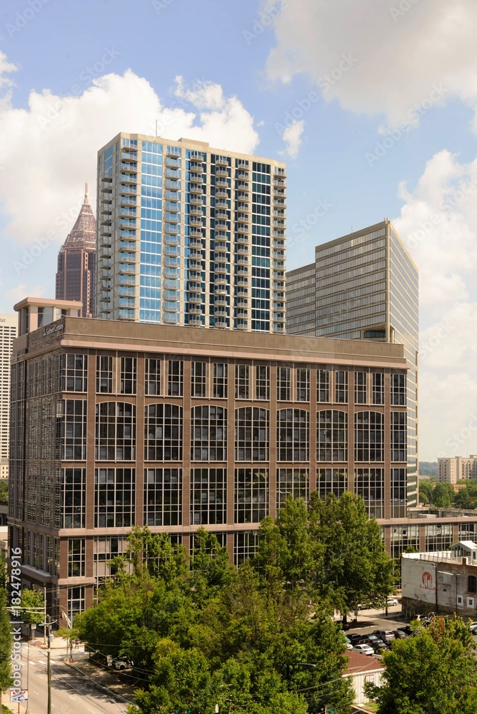 downtown cityscape of Atlanta, Georgia, August 22, 2017