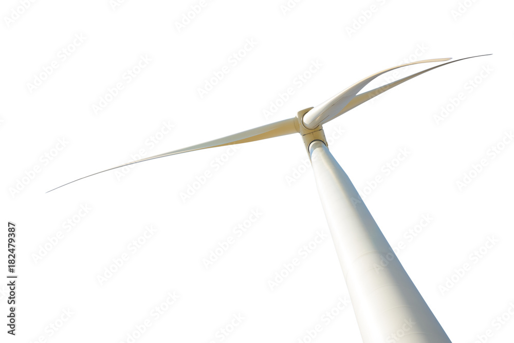 Eco power, wind turbines isolated on white background (with clipping path) Eco power, wind turbines isolated on white background (with clipping path)