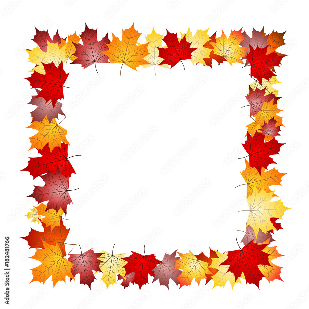 Frame made out of leaves Frame made out of leaves