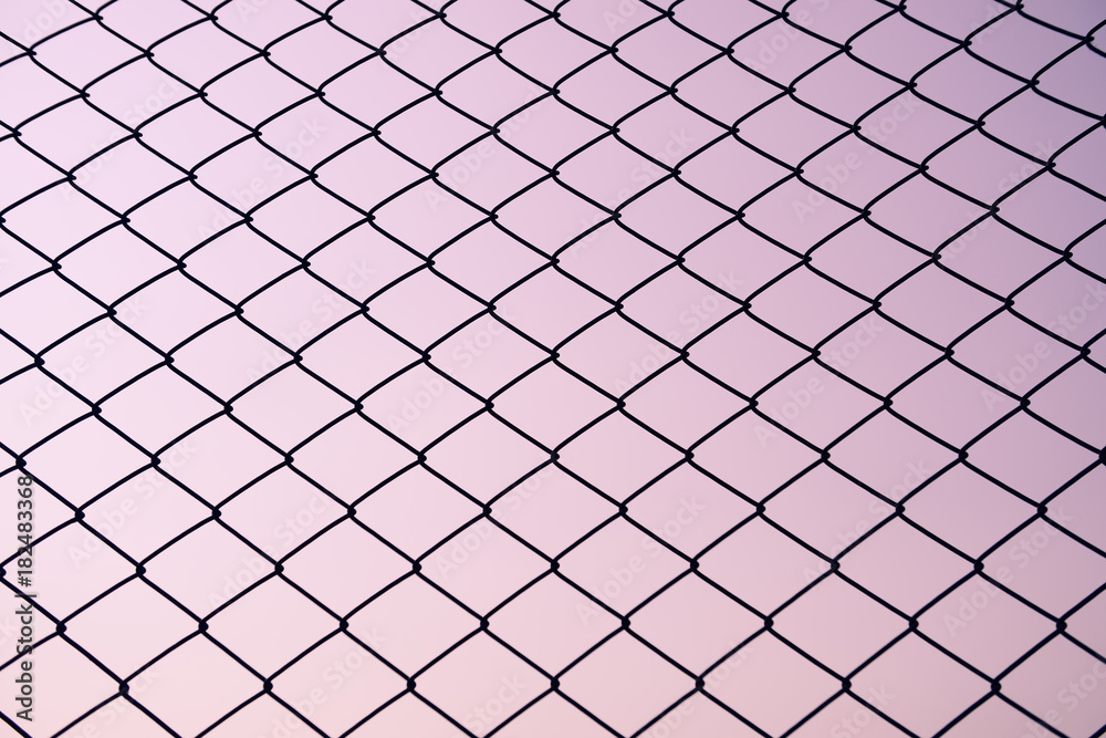 Fototapeta premium Metal fence background