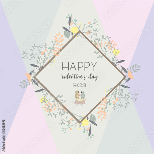Valentine's dat collection for banners,Placards with leaf,flower and feather