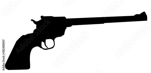 Gun pistol firearm silhouette vector.