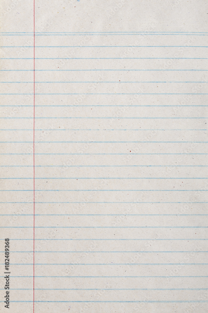 Vintage lined paper or notebook paper texture with left margin Stock Photo  | Adobe Stock