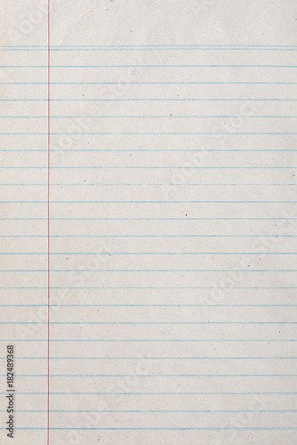 Vintage lined paper or notebook paper texture with left margin