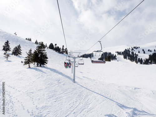 Lift on ski resort
