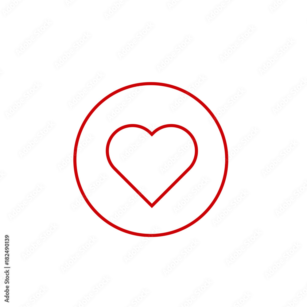 Heart icon, love symbol, isolated vector Heart icon, love symbol, isolated vector