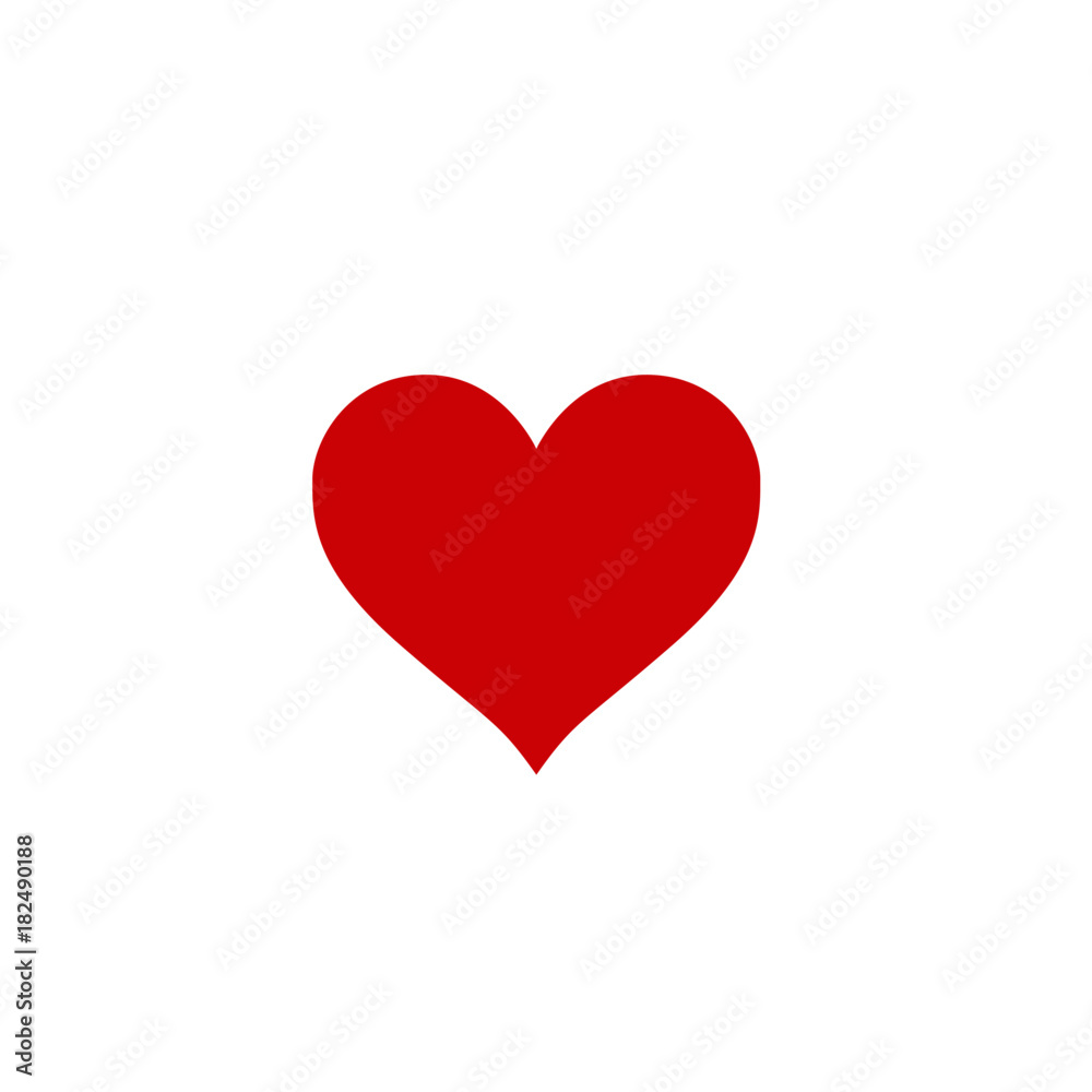 Heart icon, love symbol, isolated vector