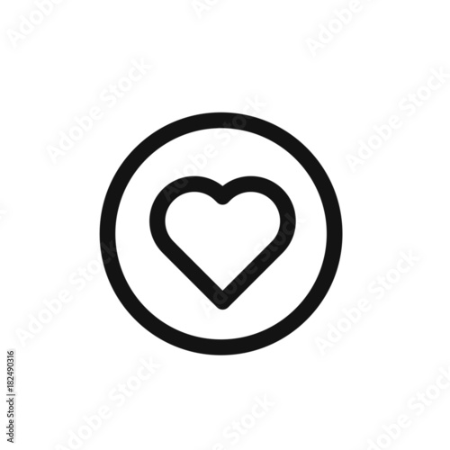 Heart, love symbol, linear vector icon © Matias