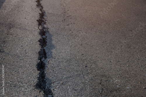 Road collapse after the earthquake.