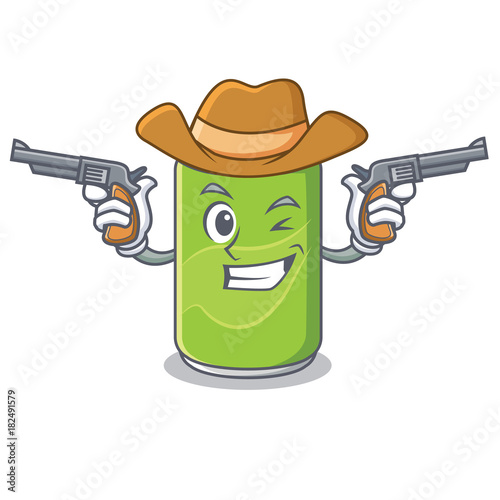 Cowboy soft drink character cartoon
