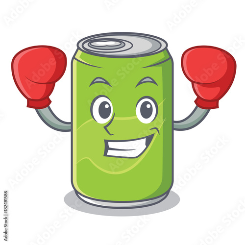 Boxing soft drink character cartoon
