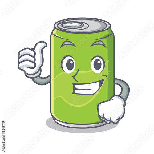 Thumbs up soft drink character cartoon