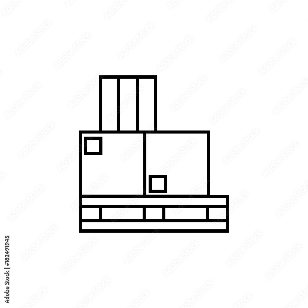 Pallet line icon Pallet line icon