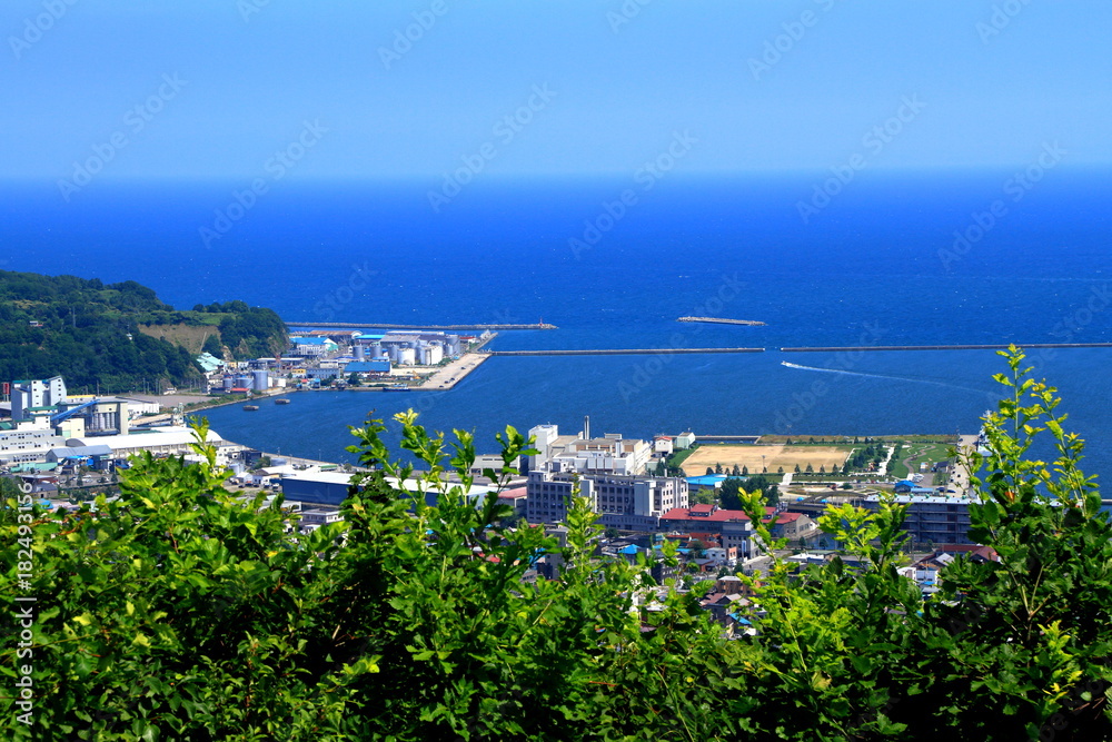 Port of Hokkaido Otaru and the landscape of the sea